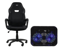 SMX Fotel gamingowy Katla + Devi podstawka chłodząca pod laptopa - 1351987 - zdjęcie 1